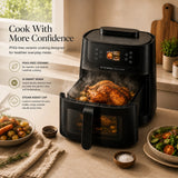 KITCHEN COUTURE 8L AI SMART SENSE PFAS-FREE CERAMIC AUTO COOK AIR FRYER