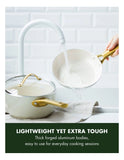 GreenPan Padova ceramic non-stick frypan set 26 and 30cm cream white