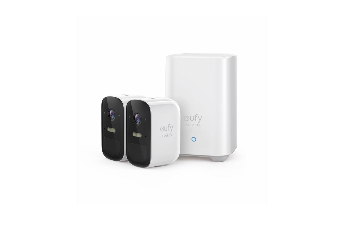 EUFY CAM 2C SECURITY KIT 2 PACK PLUS HOMEBASE UNIT - CARTON DAMAGED