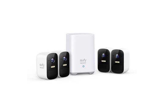 EUFY SECURITY CAM 2C PRO 2K SECURITY KIT 4PACK PLUS HOMEBASE 2 UNIT (A-GRADE-REFURB)