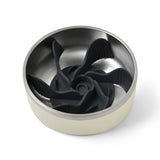 Charlie's Duro Double Wall Stainless Steel Dog Bowl With Removable Slow Feeder Attachment Cream