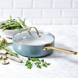 GREENPAN PADOVA CERAMIC COVERED SAUTÉ PAN 28CM/3.6L SMOKEY BLUE