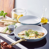 GREENPAN PADOVA CERAMIC 2PC OPEN FRYPAN SET 24/30CM SMOKEY BLUE
