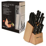 CLASSICA CLASSICA CHEF'S TOOLS KNIFE BLOCK 17 PIECES