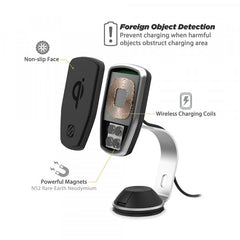 SCOSCHE WIRELESS CHARGING MAGNETIC MOUNT FOR HOME/OFFICE (INTERNATIONAL)