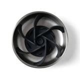 Charlie's Duro Double Wall Stainless Steel Dog Bowl With Removable Slow Feeder Attachment Cream