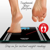SALTER MIBODY BLUETOOTH ANALYSER BATHROOM SCALE 200KG BLACK