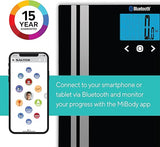 SALTER MIBODY BLUETOOTH ANALYSER BATHROOM SCALE 200KG BLACK