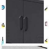 Artiss Buffet Sideboard Metal Cabinet - BASE Charcoal