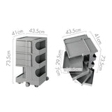Artiss Storage Trolley Bedside Table 5 Tier Cart Boby Replica Grey