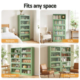 Artiss 2x Buffet Sideboard Cabinet Storage Cupboard Mesh Doors Metal ELIA Green