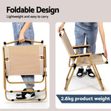 Weisshorn 3pc Camping Table Chair Set Outdoor Folding Aluminium Portable Picnic