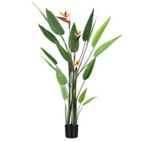 Artiss 150cm Artificial Bird of Paradise Plant with Flowers Realistic Leaves for Home Office Decor