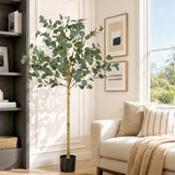 Artiss 150cm Artificial Eucalyptus Tree with Realistic Textured Leaves for Indoor Home Office Decor