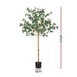 Artiss 150cm Artificial Eucalyptus Tree with Realistic Textured Leaves for Indoor Home Office Decor