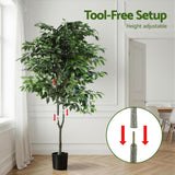 Artiss 180cm Artificial Ficus Tree Faux Trees Indoor Decor Artificial Plants Lifelike Plant 1.8M
