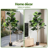 Artiss 180cm Artificial Fiddle Tree Faux Trees Indoor Decor Artificial Plants Lifelike Plant 1.8M