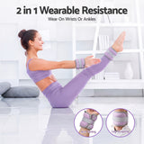 Everfit Ankle Wrist Weights for Women & Men, 4 Colors Set with 1 2 3 4kg Wearable Leg Arm Weights with Secure Fit for Walking, Running, Pilates, Home Fitness
