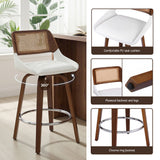 Artiss Wooden Bar Stools Set of 4 Swivel Kitchen Counter Stool Chair 60cm Seat Height