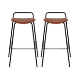 2x Artiss Bar Stools Kitchen Counter Stools Metal Brown