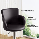 Artiss 4x Bar Stools Swivel Kitchen Chairs Gas Lift Adjustable PU Leather Brown