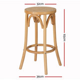 Artiss Bar Stools Set of 3 Kitchen Wooden Bar Stool Dining Chair 65cm