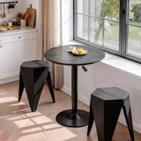 Artiss Bar Stools and Table Set 3PCS Dining Desk Kitchen Chairs Cafe Pub Black