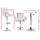 Artiss Bar Table and Stools Set Dining Desk Kitchen Chairs Cafe Pub