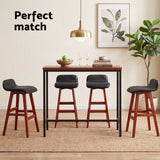 Artiss 5Pcs Bar Table and Stools Set Dining Desk Kitchen Chairs Cafe Pub Wood