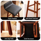 Artiss 5Pcs Bar Table and Stools Set Dining Desk Kitchen Chairs Cafe Pub Wood