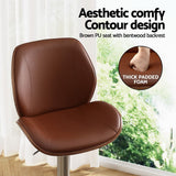 Artiss 3X Bar Stools Bentwood Adjustable Kitchen Counter Chair PU Leather Brown