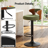 Artiss 4x Bar Stools Counter Chair Gas Lift Swivel Kitchen Bentwood Boucle Green