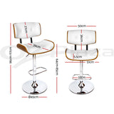 Artiss Bar Stools X3 Kitchen Counter Chair Gas Lift Swivel PU Cherry White