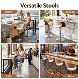 Artiss 1x Bar Stool Counter Chair Ambrus Swivel Adjustable Bentwood PU White