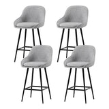 Artiss 4x Bar Stools Upholstered Stool Counter Seat Kitchen Dining Chairs