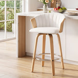 Artiss 66cm Seat Height Wooden Bar Stools Swivel Kitchen Counter Stool Chair