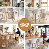 Artiss 66cm Seat Height Wooden Bar Stools Swivel Kitchen Counter Stool Chair