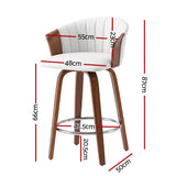 Artiss Wooden Bar Stools Set of 2 Swivel Kitchen Counter Stools Chair 66cm