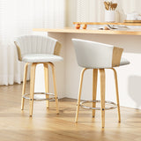 Artiss Bar Stools Kitchen Leather Barstools Swivel Counter Chairs x2
