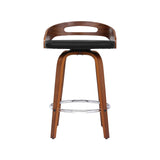 Artiss 4x Bar Stools Swivel Dining Chairs Low Back Counter Seat PU Cushion