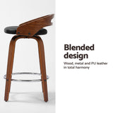Artiss 4x Bar Stools Swivel Dining Chairs Low Back Counter Seat PU Cushion