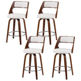 Artiss Wooden Bar Stools Set of 4 Swivel Kitchen Counter Stools Chair 65cm