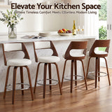 Artiss Wooden Bar Stools Set of 4 Swivel Kitchen Counter Stools Chair 65cm