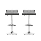 Artiss 2x Bar Stools Linen Padded Gas Lift