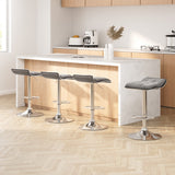 Artiss 4x Bar Stools Linen Padded Gas Lift