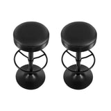 Artiss 2x Bar Stools Leather Padded Gas Lift Black