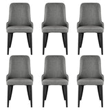 Artiss Dining Chairs Set of 6 Linen Fabric Grey