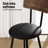 Artiss 4X Industrial Bar Stools Upholstered Counter Chairs Steel Frame Anti-Scratch