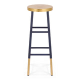 Artiss Bar Stools Metal Gold Navy