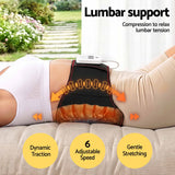 Livemor Back Massager for Sciatica Relief, Airbag Traction and Heat Lumbar Support Belt, 124cm